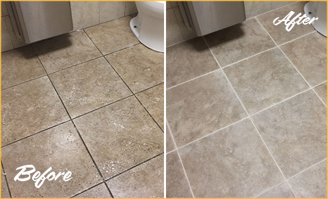 Our Grout Cleaning Service Worked Wonders On This Ceramic Tile Floor in  Tolland CT