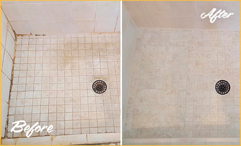 Tile and Grout Cleaners in Ridgefield Restore the Condition of This Shower